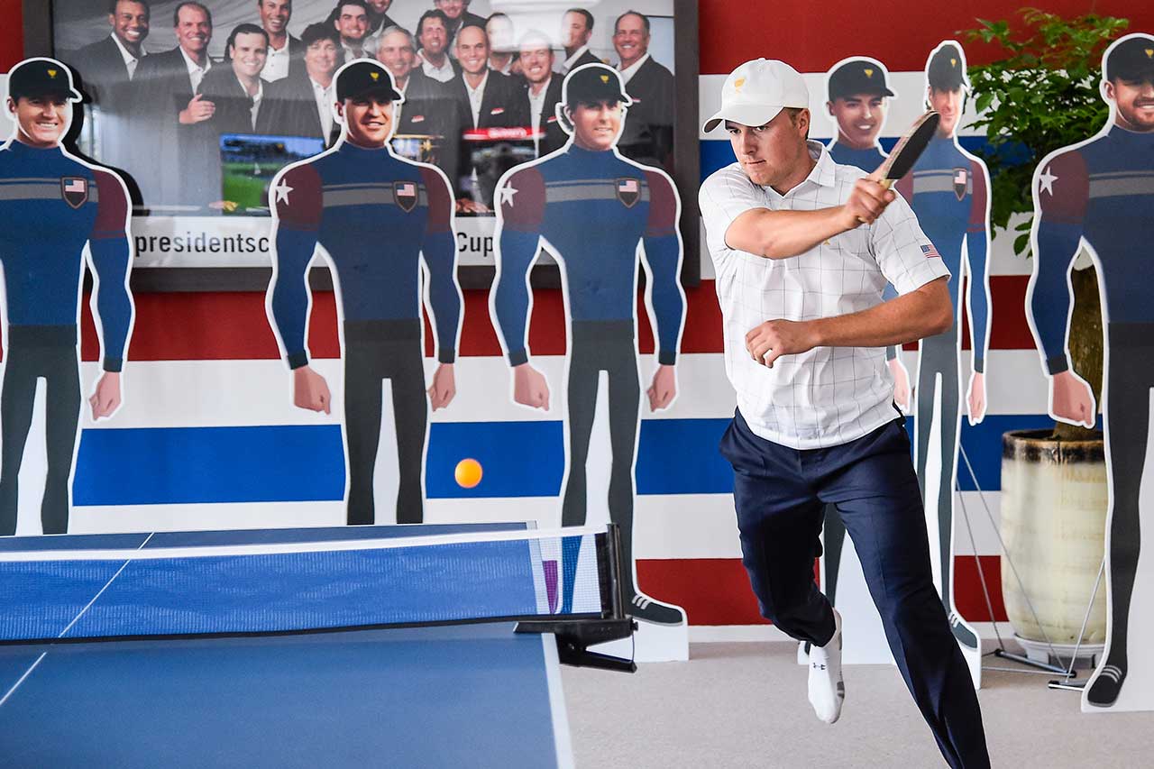 2015 Presidents Cup Jordan Playing Ping Pong