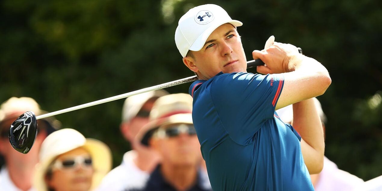 Jordan Follows His Drive During a Preview Round at the Australian Open