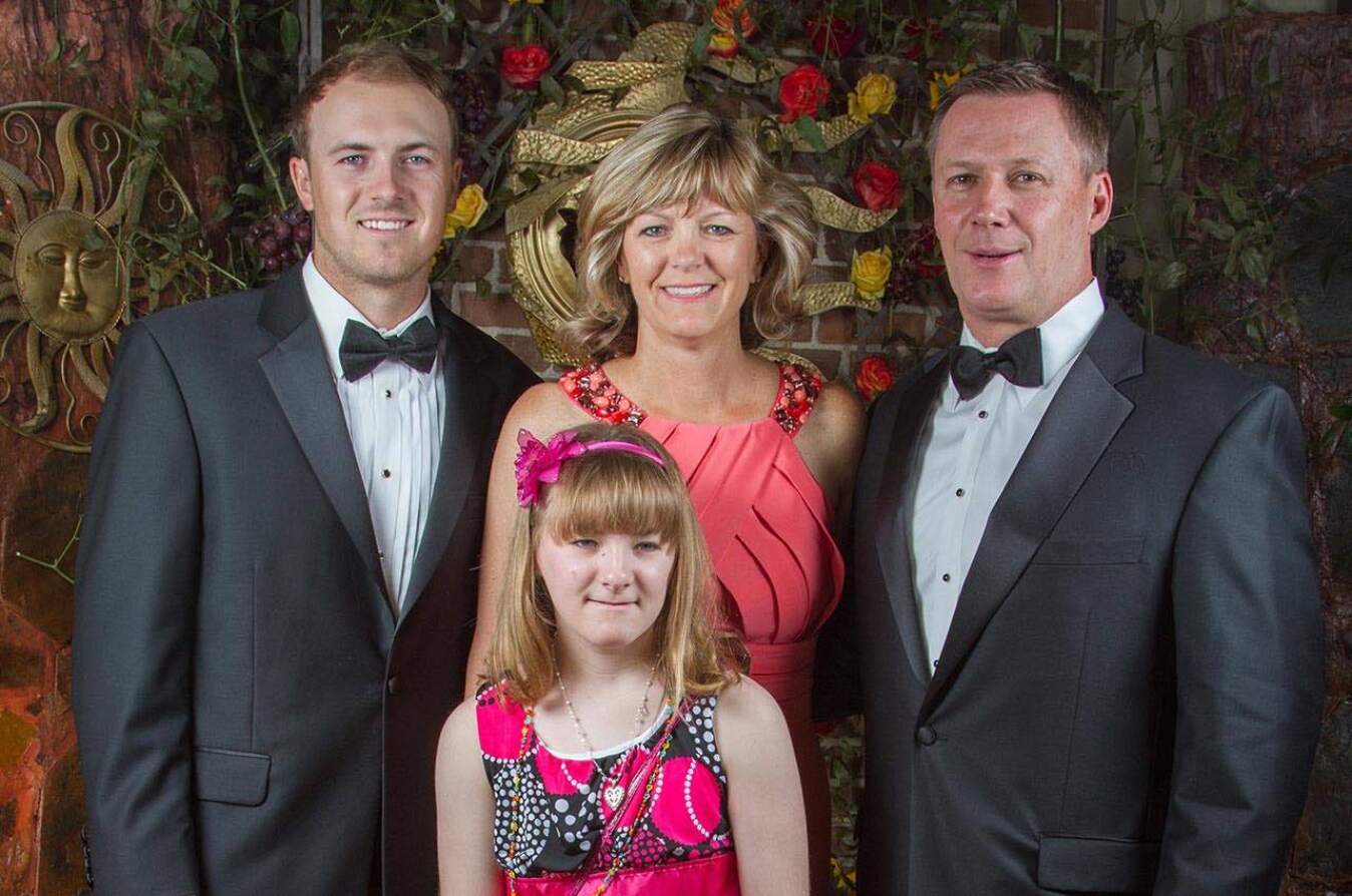 Jordan Spieth with his Family at Rays of Light Evening Gala